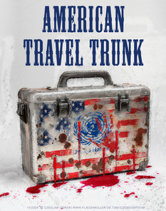 politischer Poster von Czeslaw Gorski - american travel trunk